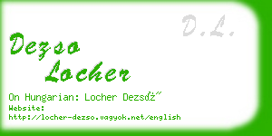 dezso locher business card